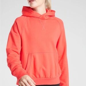 Athleta Women's Moonrise Hoodie in Passion Coral with Open Back Size Small